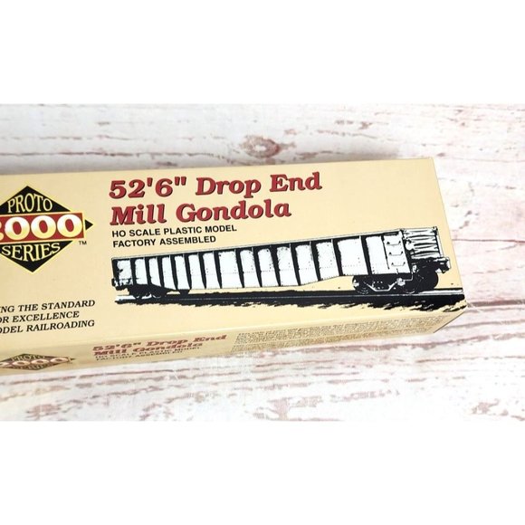 Proto 2000 Series HO Scale Factory Assembled 52’ 6” Drop End Mill Gondola Train - Picture 13 of 15